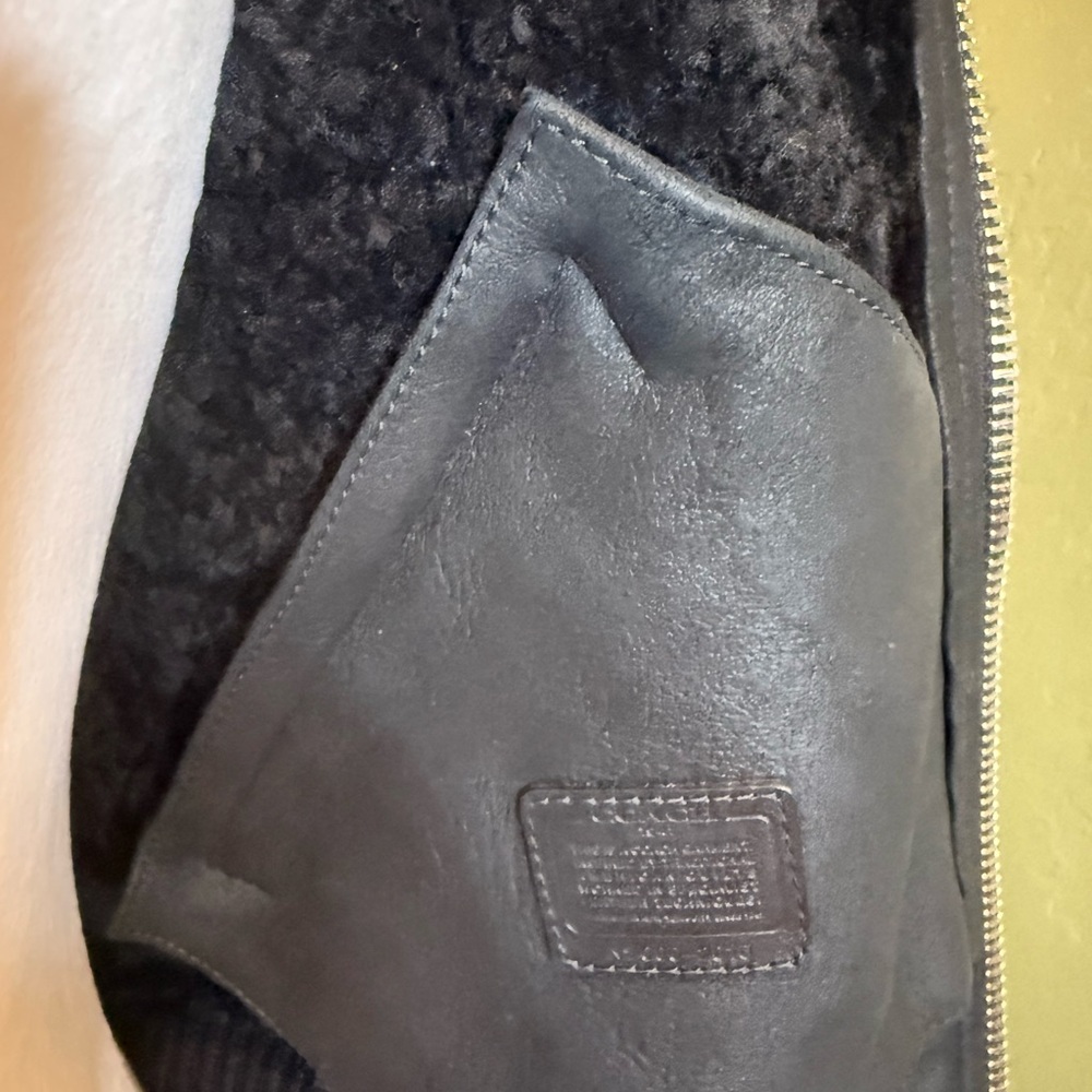 Coach 1941 Patchwork Leather Bomber Jacket Shearl… - image 4